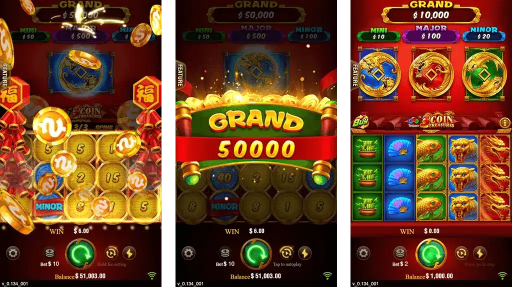 3 Coins 10Lottery Bonus